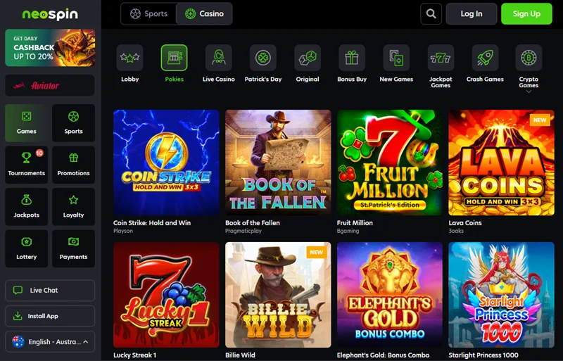 Type of Neo spin casino Titles